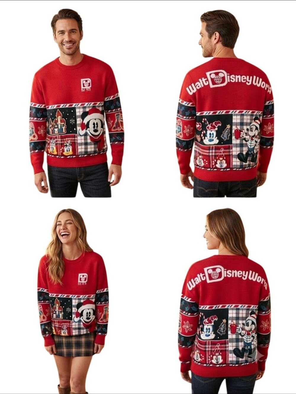 Disney Christmas 2021 Mickey And Friends Spirit Jersey Rare Sweater Size S